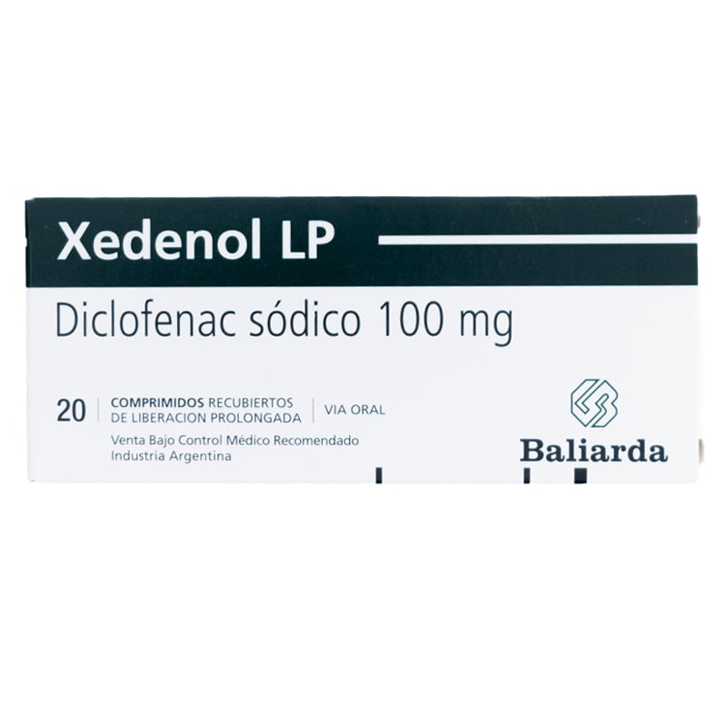 XEDENOL LP 100 MG 20 COMPRIMIDOS