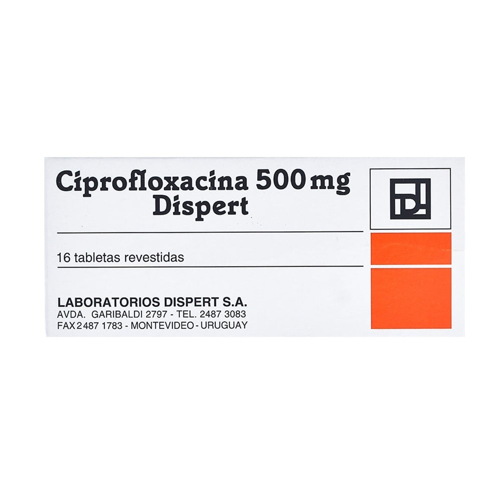 Ciprofloxacina Dispert 500 mg 16 Tabletas Revestidas
