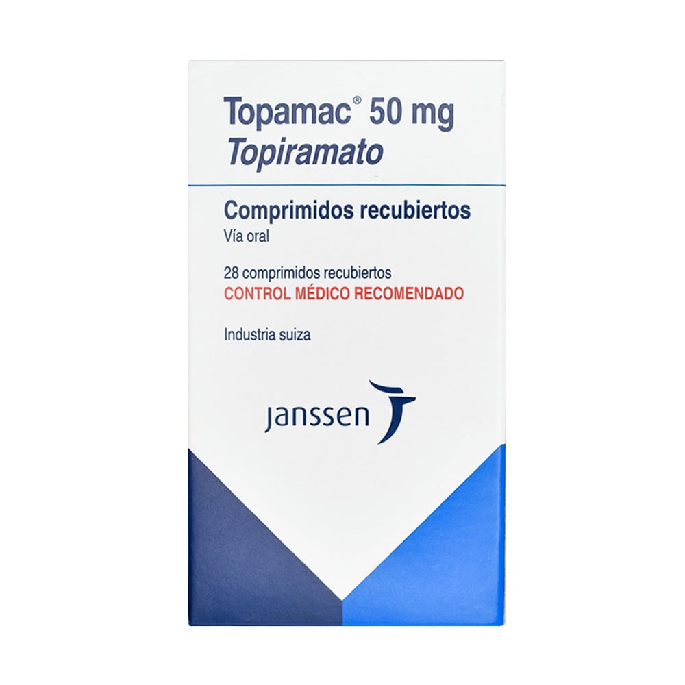 Topamac 50 mg 28 Comprimidos Recubiertos
