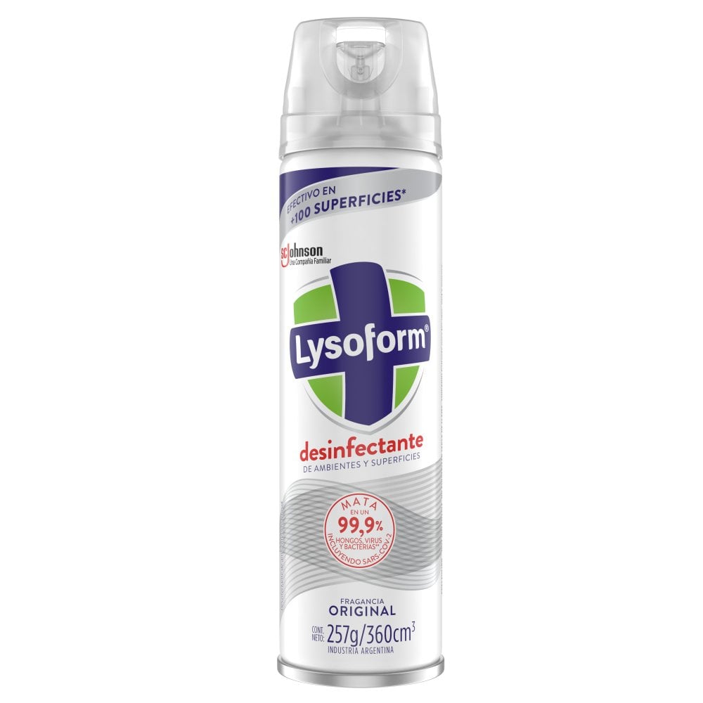 Desinfectante de Ambientes en Aerosol Lysoform Original 360 ml