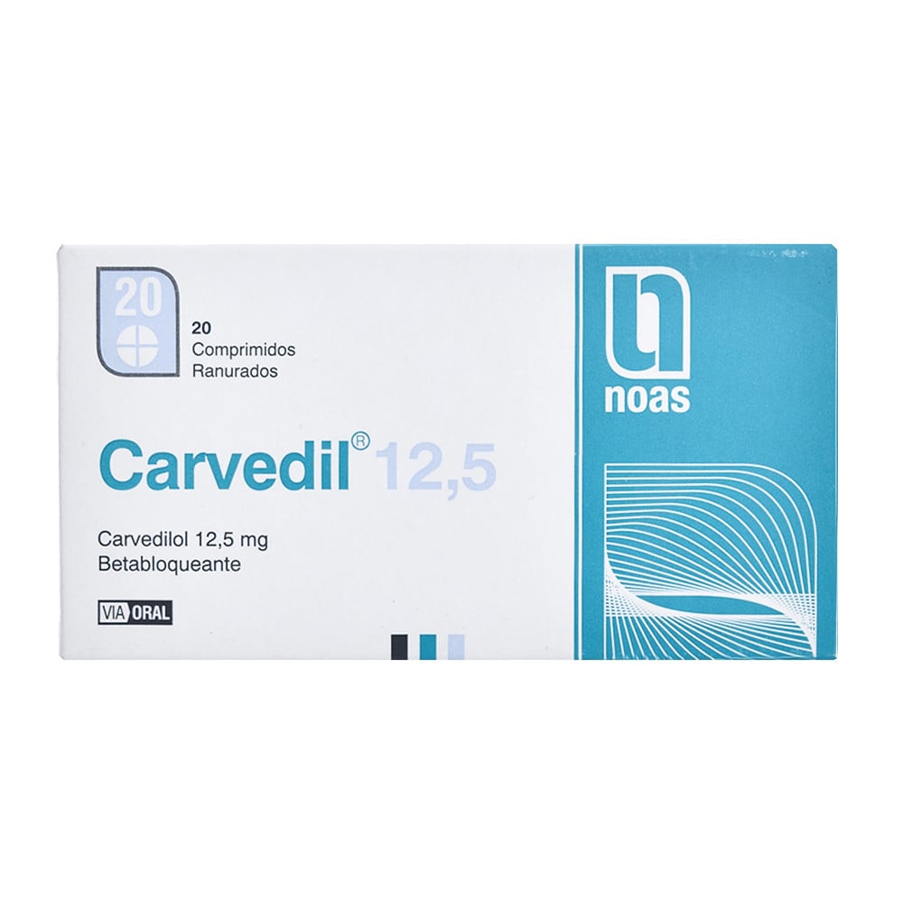 CARVEDIL 12.5 MG 20 COMPRIMIDOS