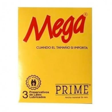 PRESERVATIVO PRIME MEGA X3 UNIDADES.