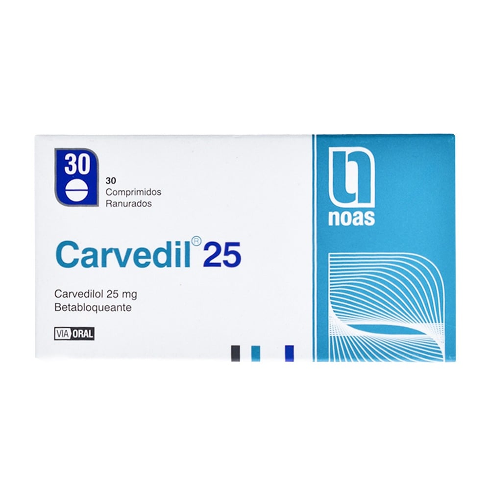 CARVEDIL 25 MG 30 COMPRIMIDOS