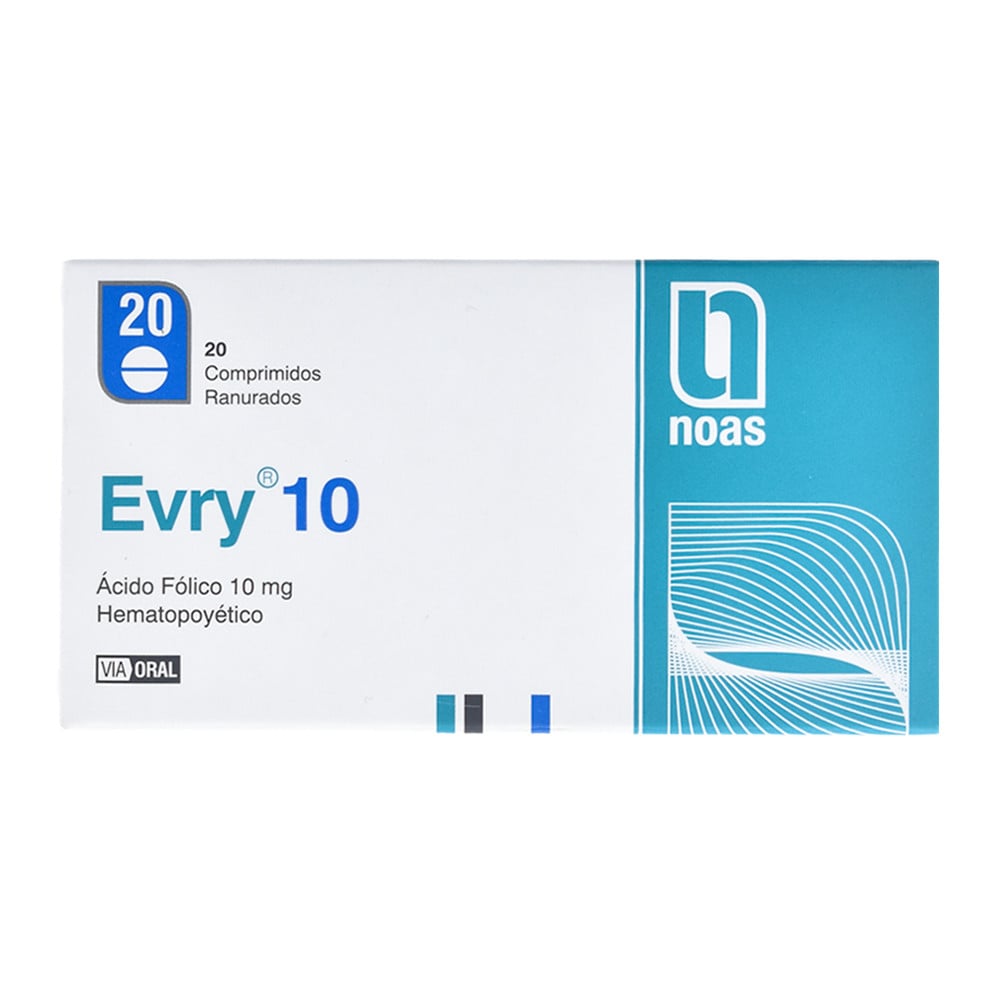 Evry 10 mg 20 Comprimidos Ranurados