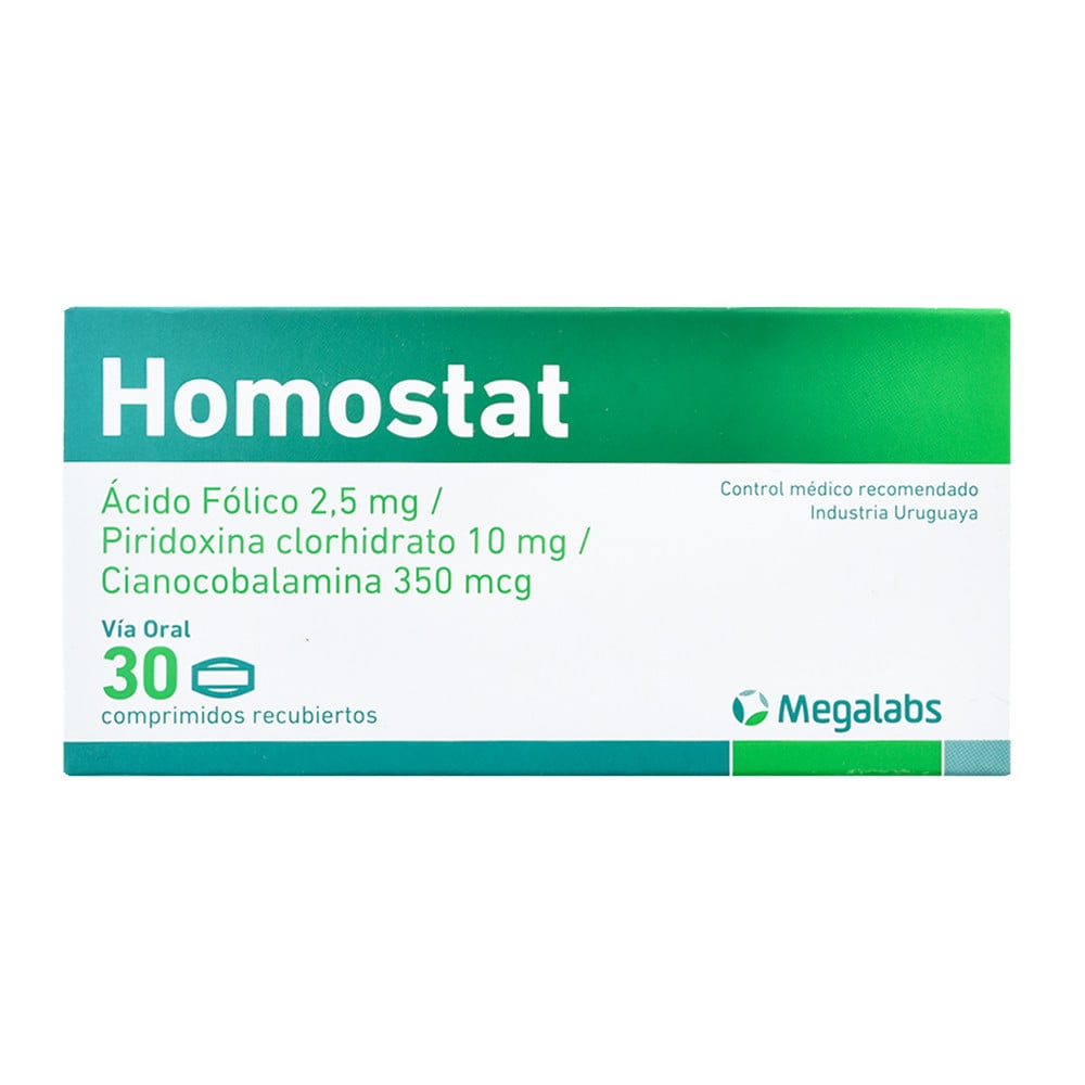 Homostat 2.5 mg/10 mg/350 mcg 30 Comprimidos Recubiertos