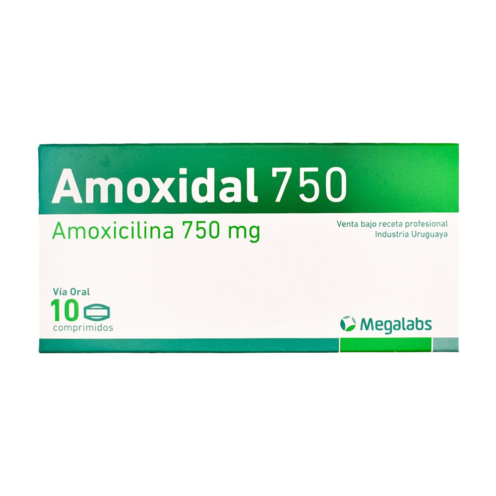 Amoxidal 750 mg 10 Comprimidos