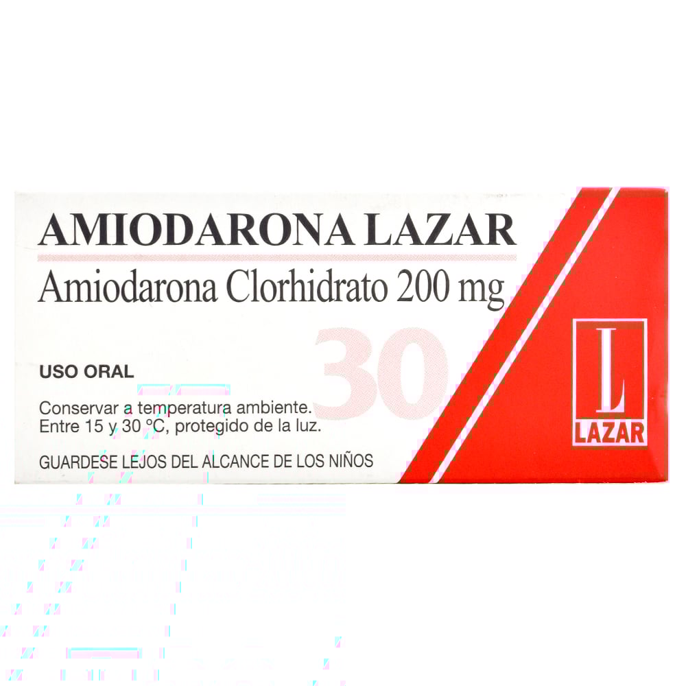 AMIODARONA LAZAR 30 COMPRIMIDOS