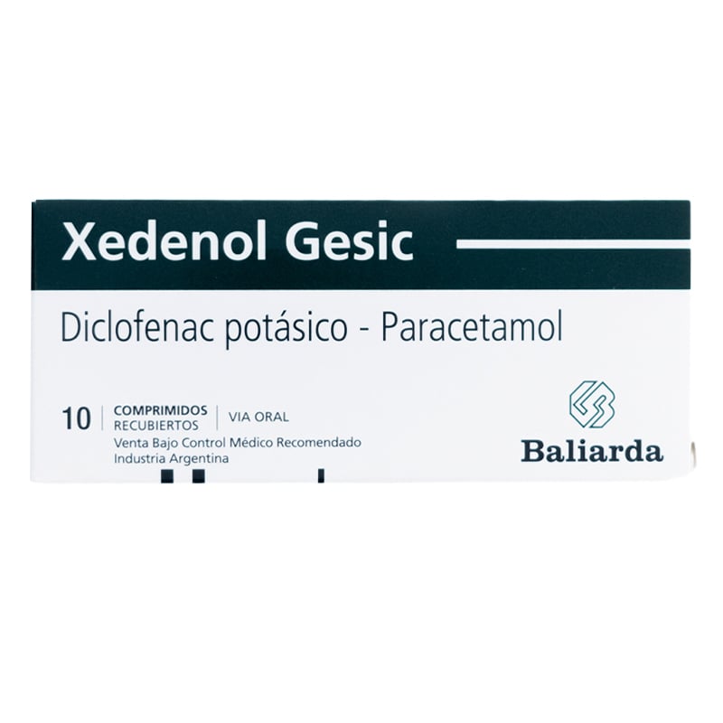Xedenol Gesic 50 mg/300 mg 10 Comprimidos Recubiertos