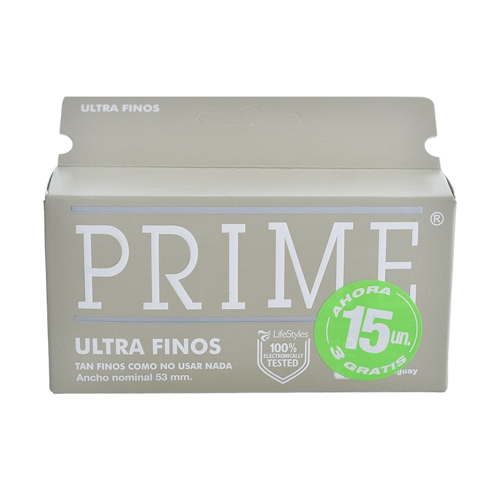 Preservativos Prime Ultrafino 12 Unidades