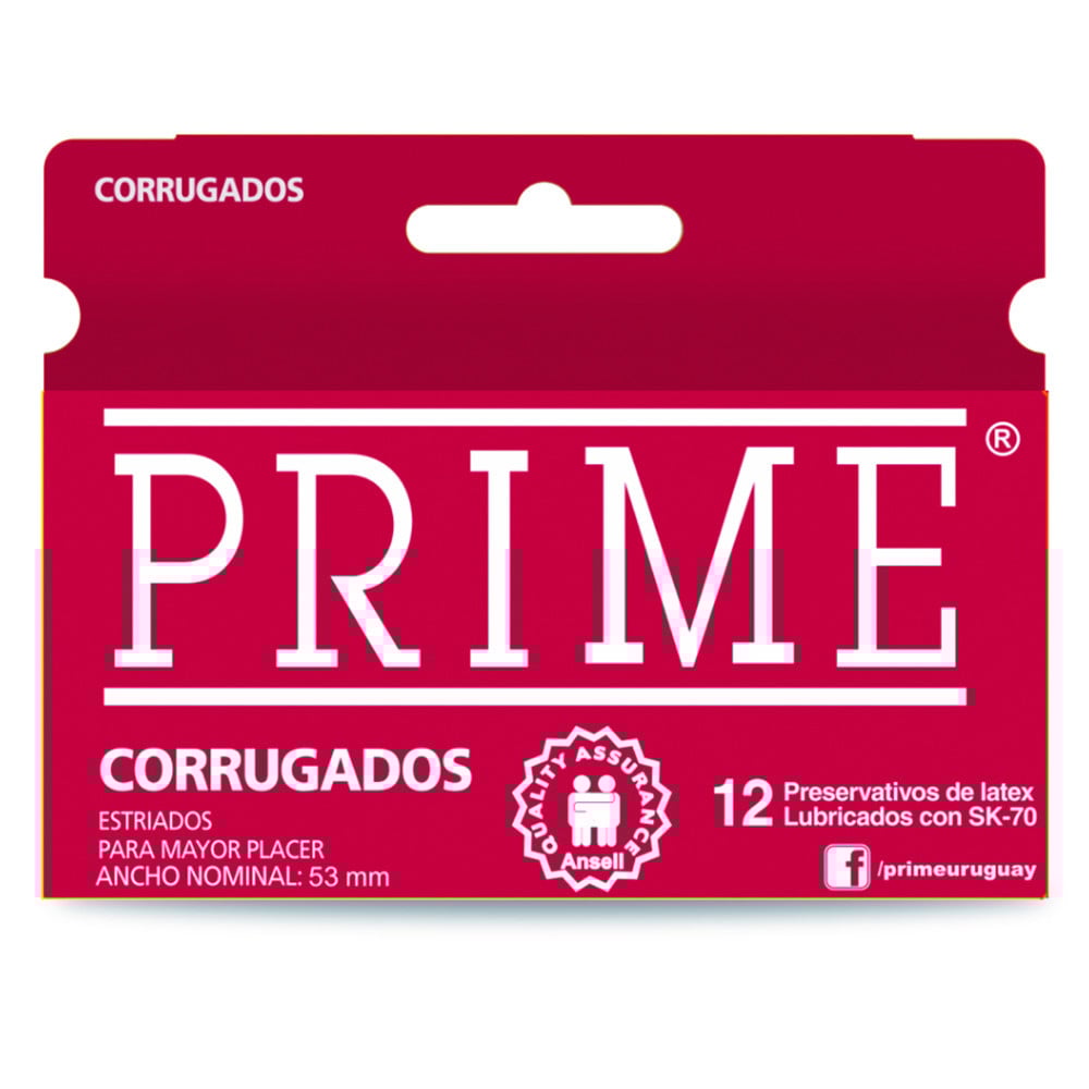 Preservativos Prime Corrugados 12 Unidades
