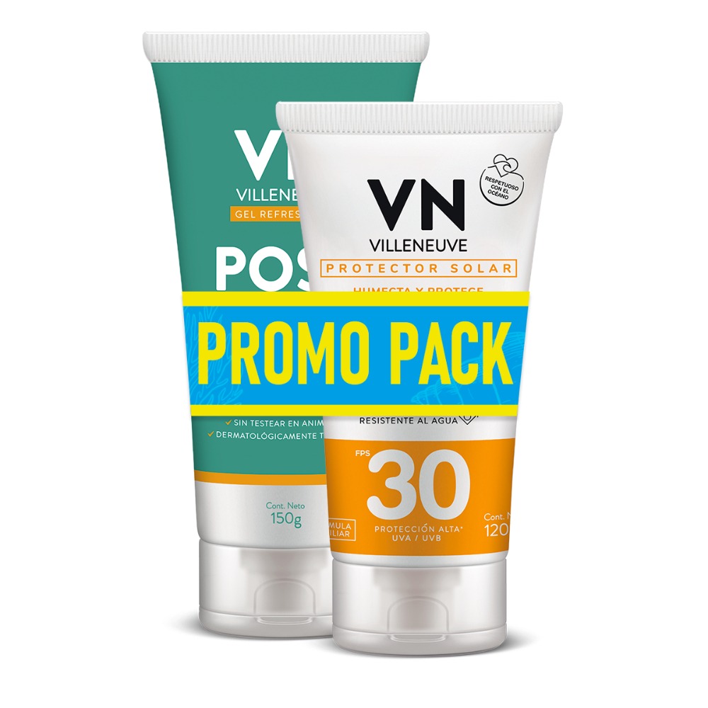 Protector Solar Villeneuve FPS30 120 g + Gel Post Solar 150 g