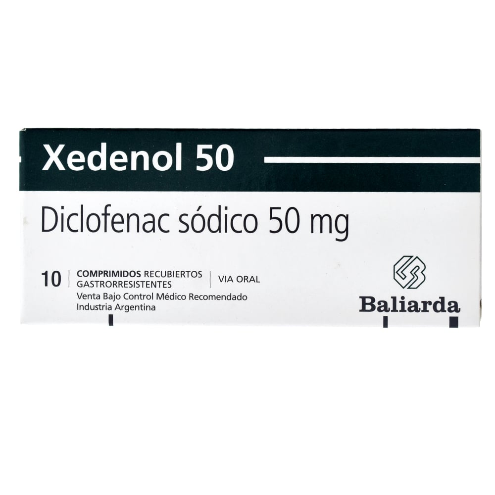 Xedenol 50 mg 10 Comprimidos Recubiertos Gastrorresistentes