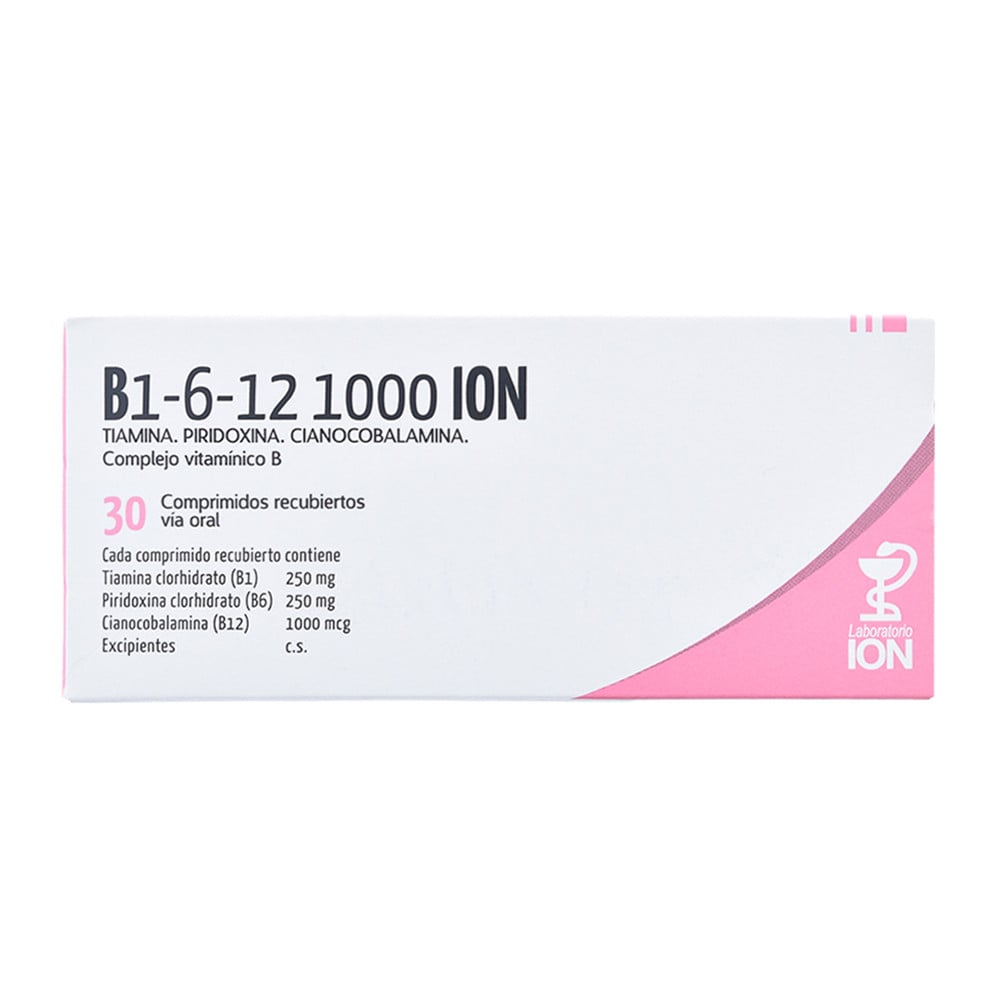 B1 B6 B12 1000 mg 30 Comprimidos Recubiertos