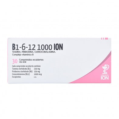 B1 B6 B12 1000 mg 30 Comprimidos Recubiertos