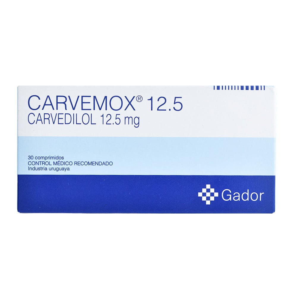 Carvemox 12.5 mg 30 Comprimidos