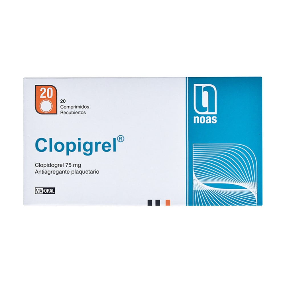 Clopigrel 75 mg 20 Comprimidos Recubiertos