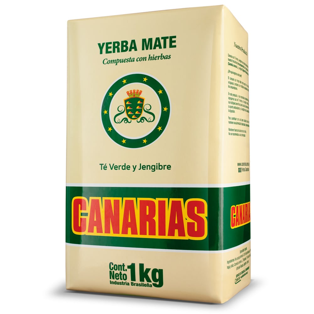 Yerba Canarias Té Verde y Jengibre 1 kg