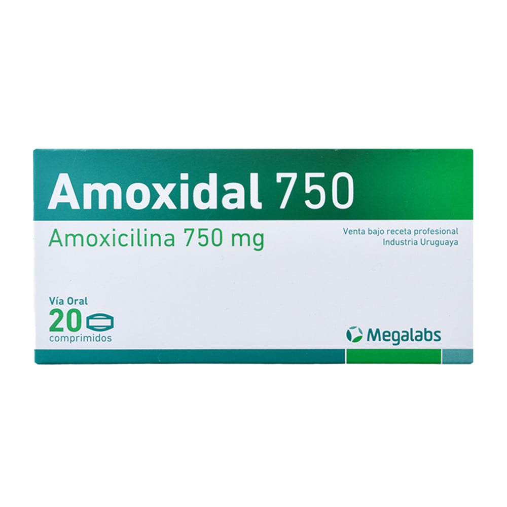 Amoxidal 750 mg 20 Comprimidos