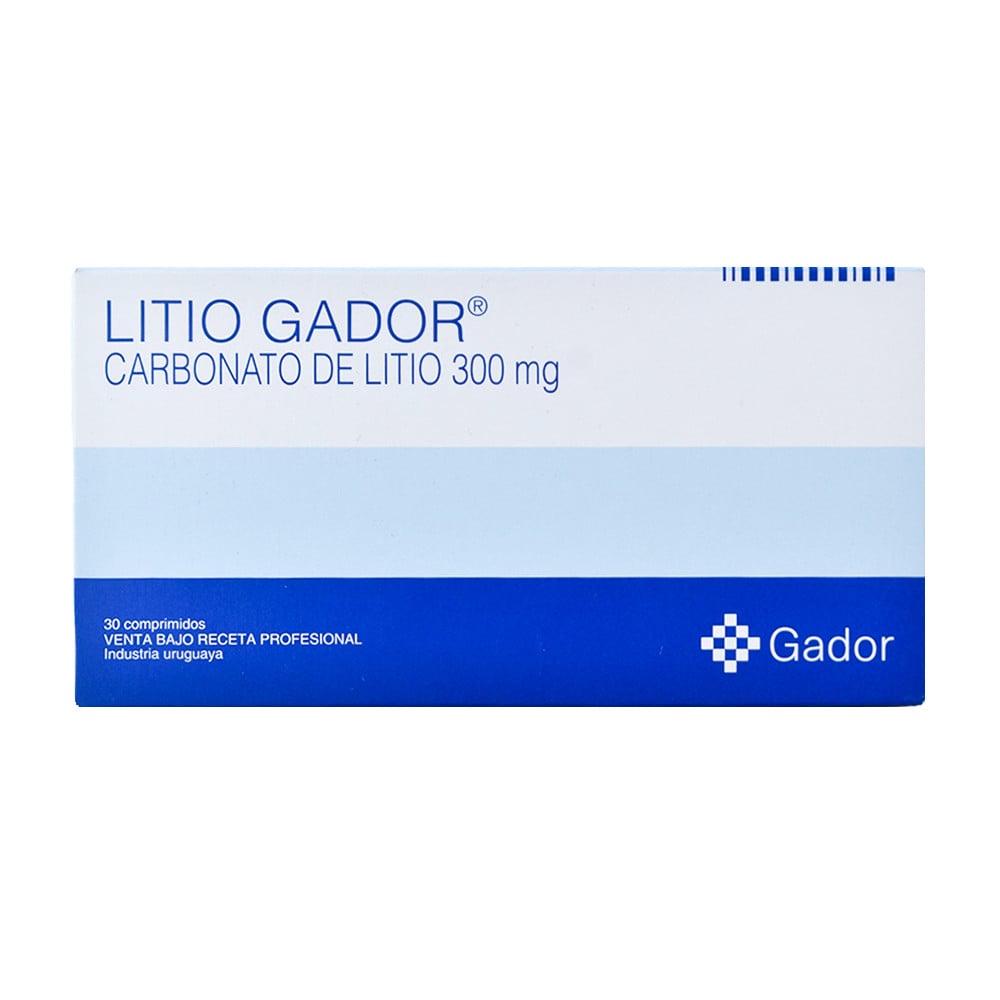 Litio Gador 300 mg 30 Comprimidos