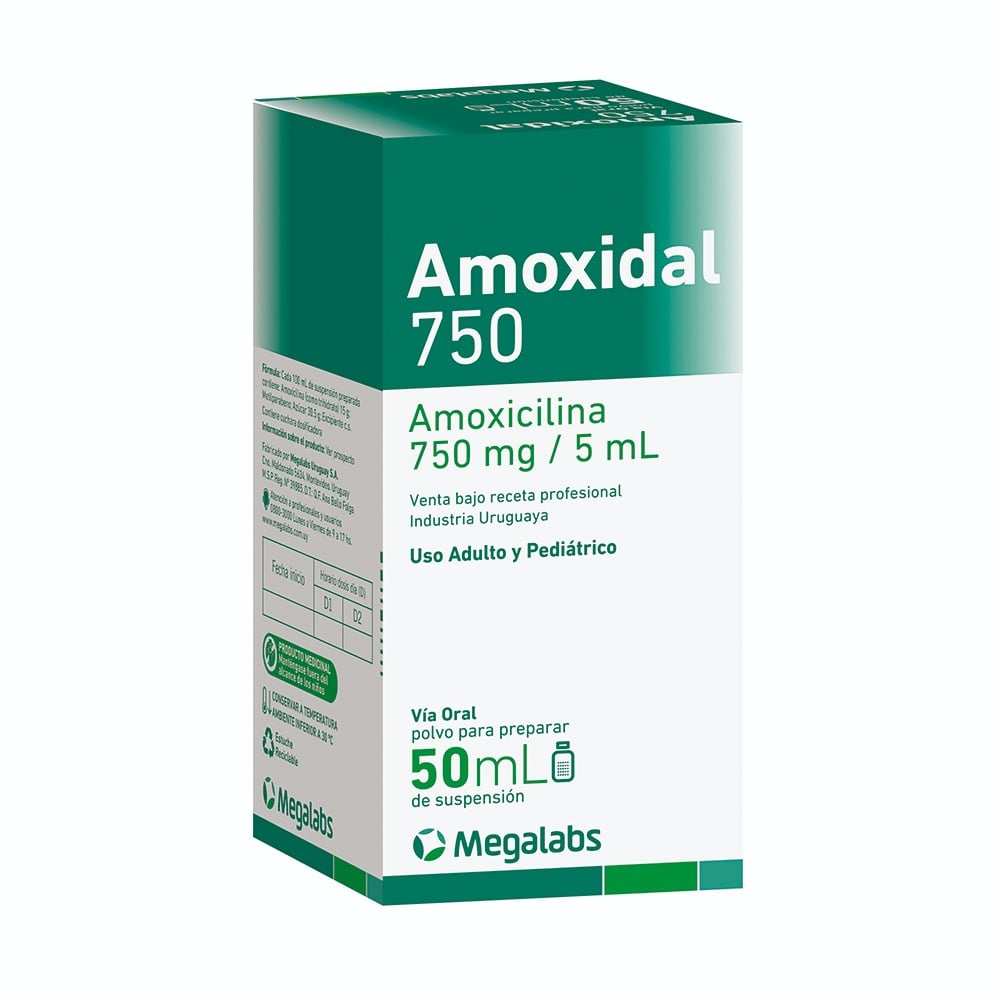 Amoxidal 750 mg Suspensión 50 ml