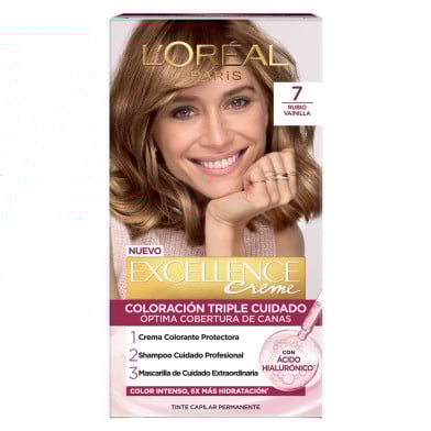 Tinta L'Oréal Paris Excellence Creme N°7 Rubio
