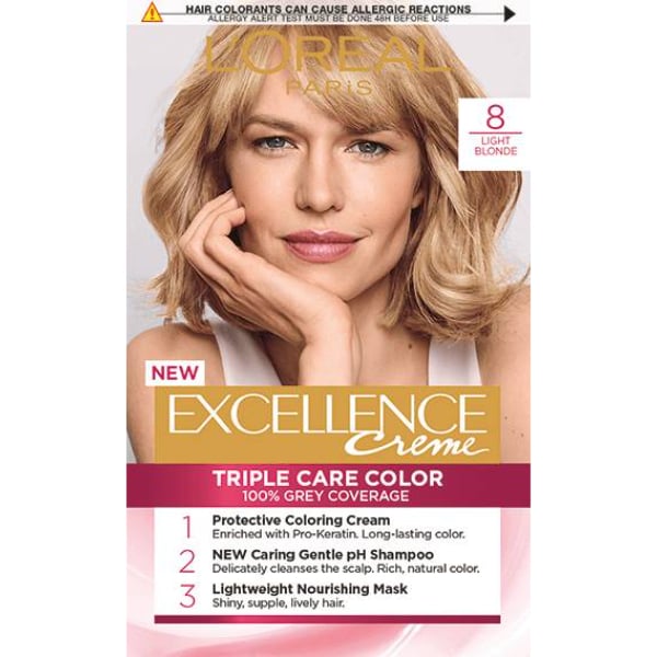 Tinta L'Oréal Paris Excellence Creme N°8 Rubio Claro