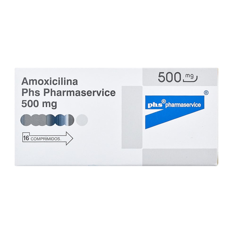 Amoxicilina Phs 500 mg 16 Comprimidos