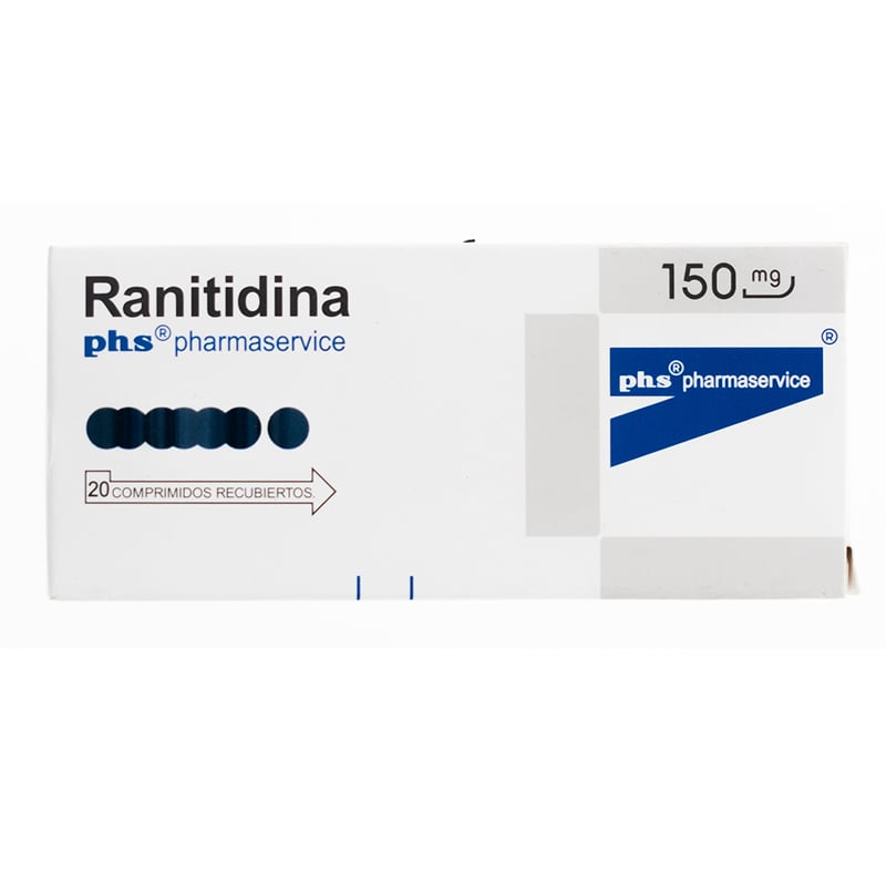 Ranitidina Phs 150 mg 20 Comprimidos Recubiertos