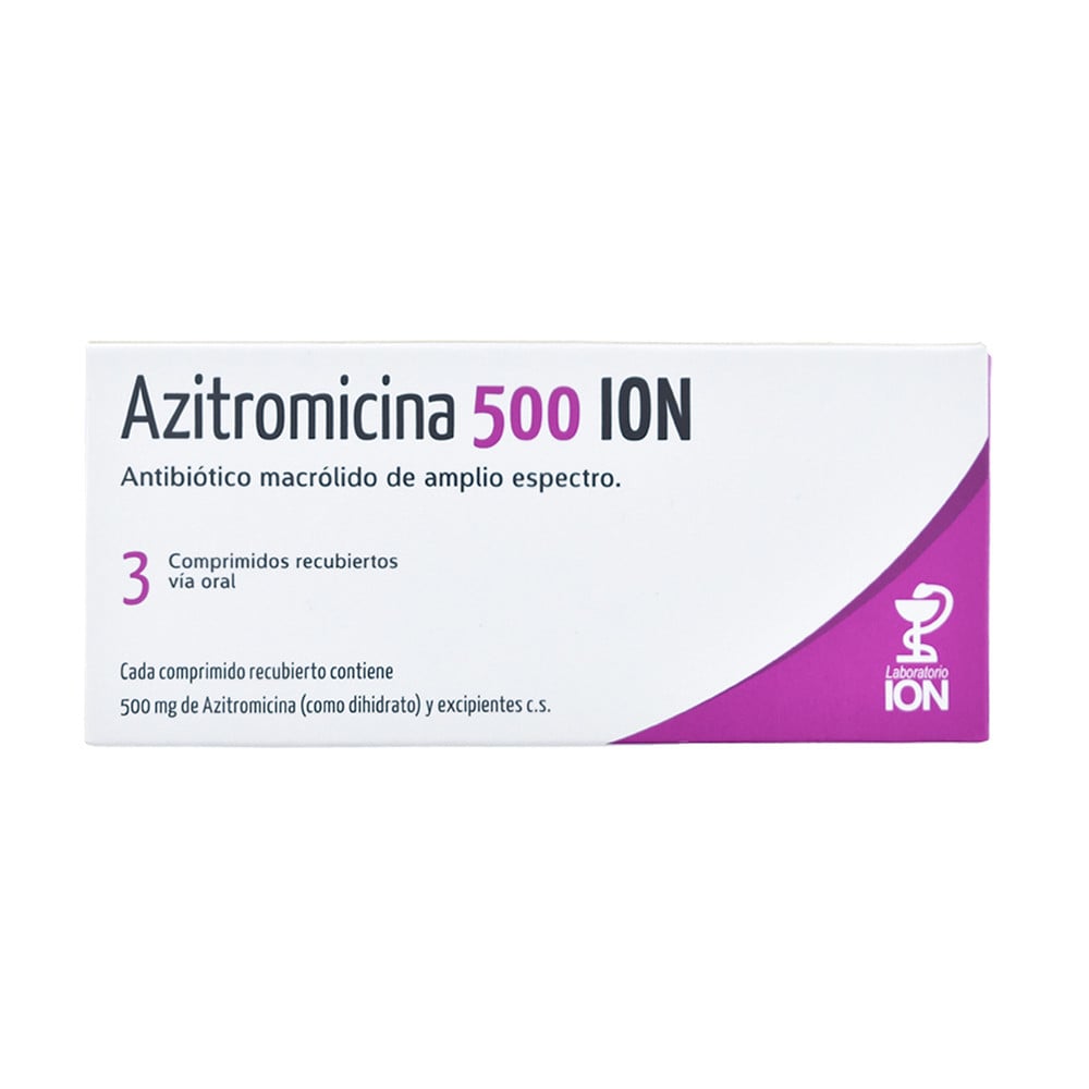 Azitromicina 500 mg 3 Comprimidos Recubiertos