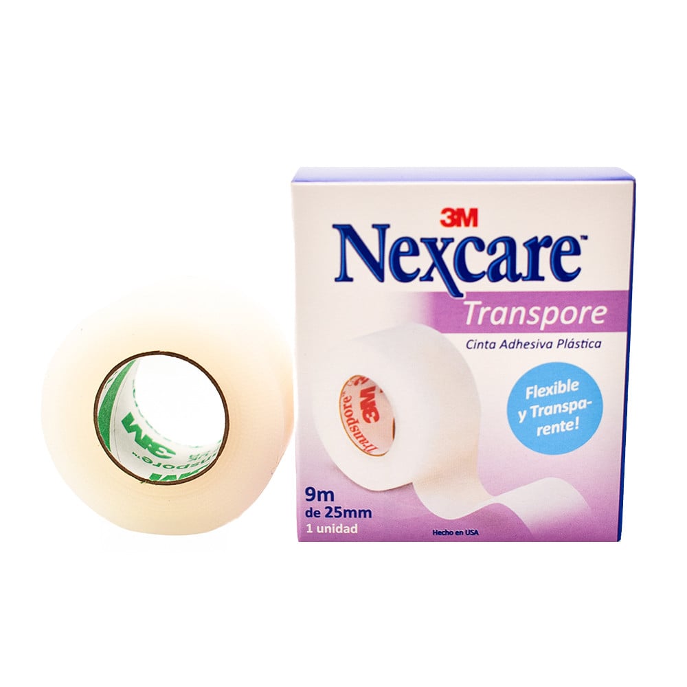 Cinta Leuco Transpore Nexcare 2.5 cm x 9 m
