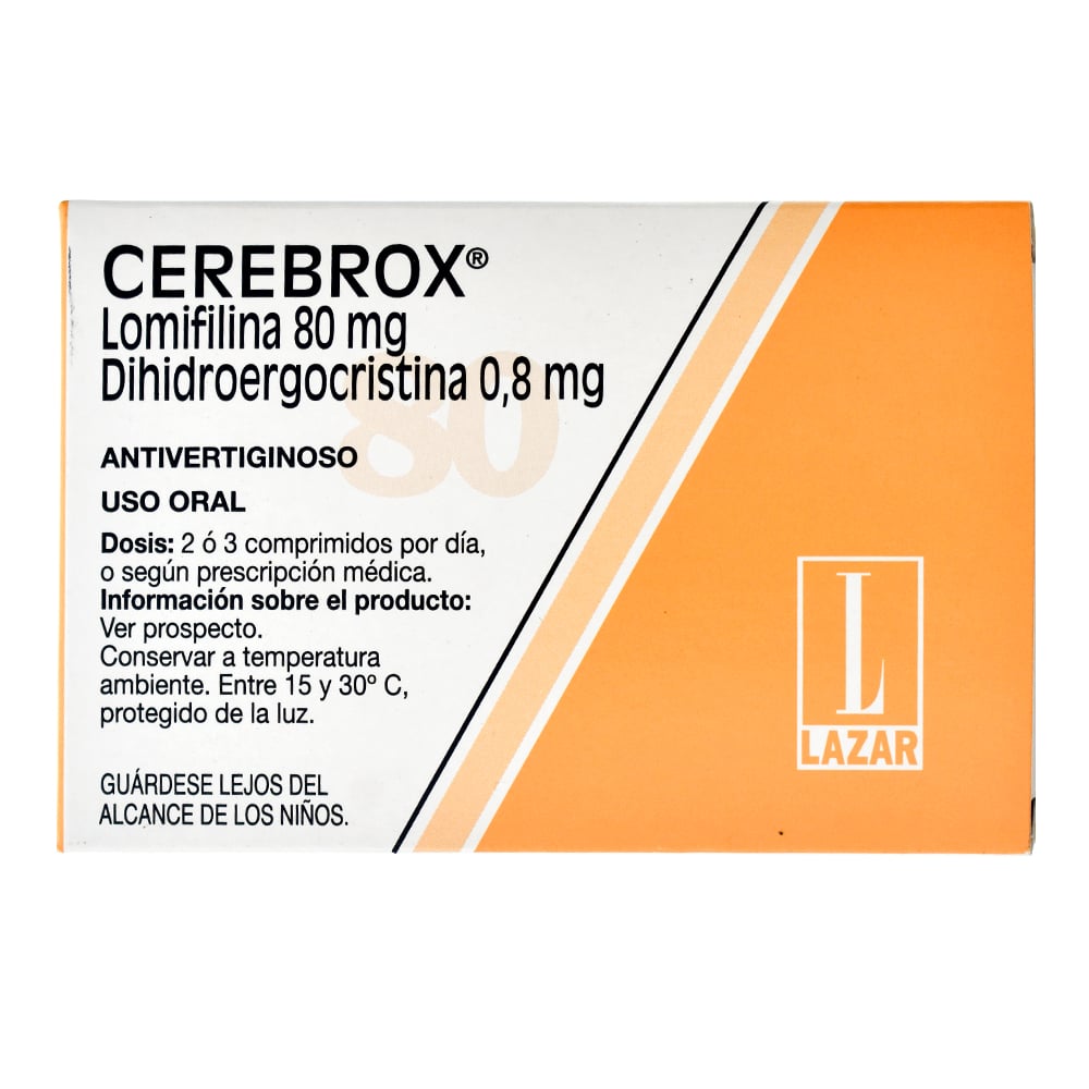 Cerebrox 80 mg/0.8 mg 80 Comprimidos Recubiertos Entéricos