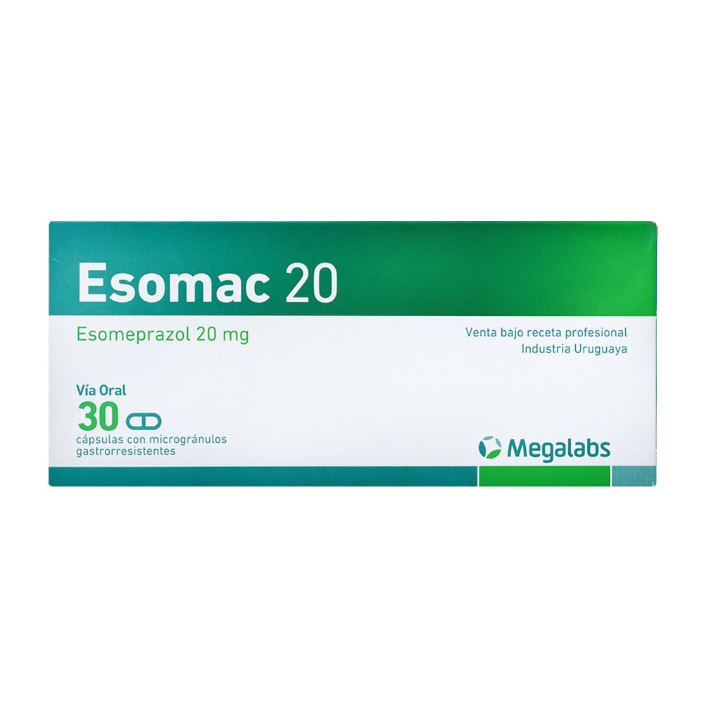 Esomac 20 mg 30 Cápsulas Gastrorresistentes 