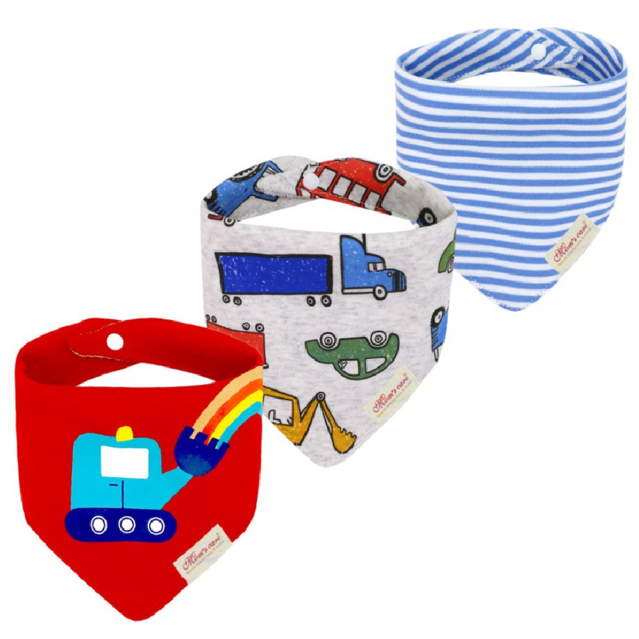 Set Baberos Bandana Akas Varón 3 Unidades Diseños Surtidos Talle Único