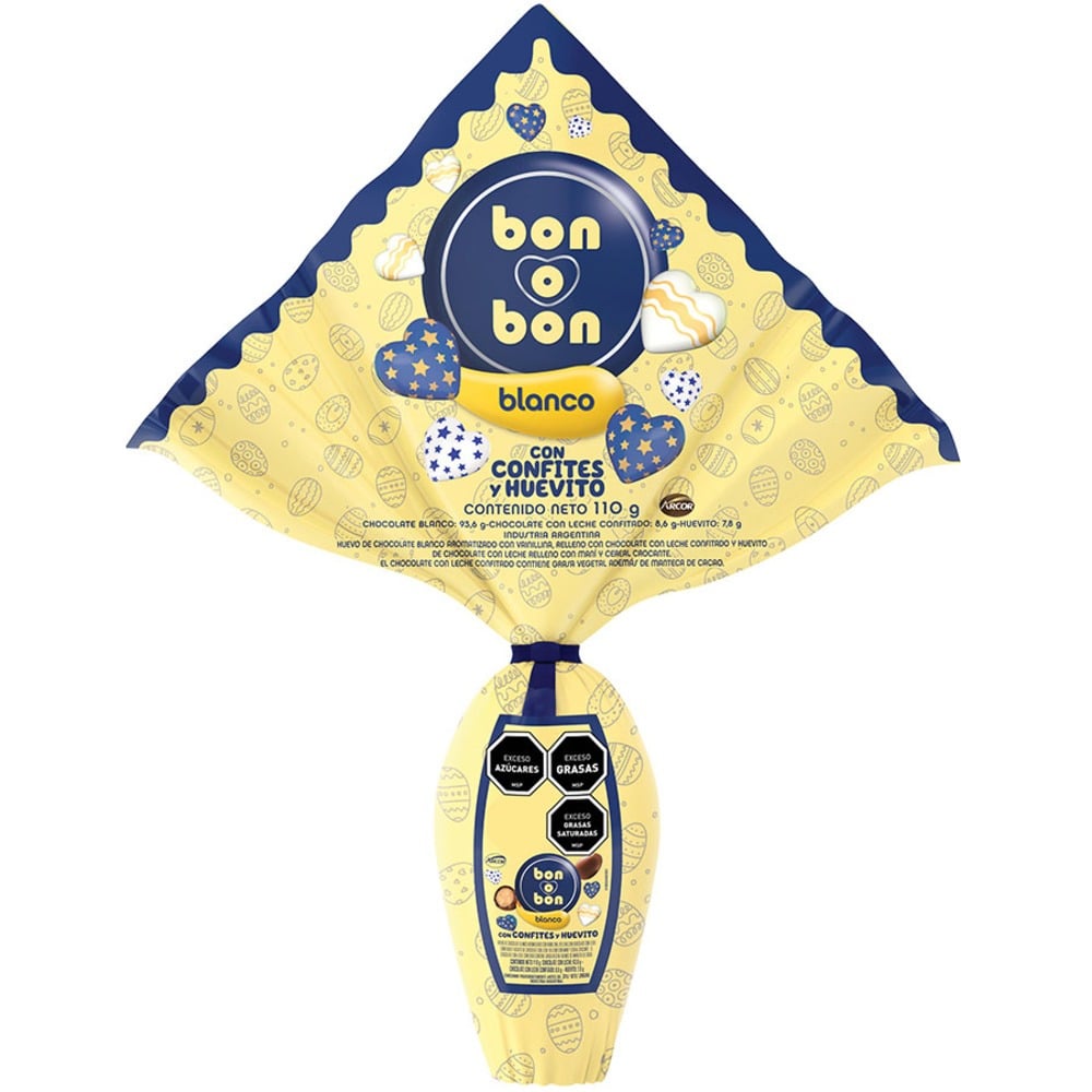 Huevo de Pascua Bon o Bon Chocolate Blanco 110 g
