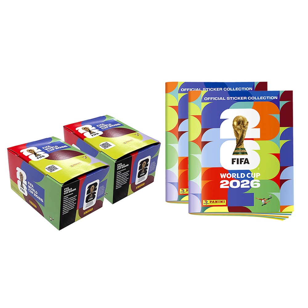 Combo Panini Fifa World Cup 2026 2 Álbumes + 2 Cajas de Figuritas 104 Sobres