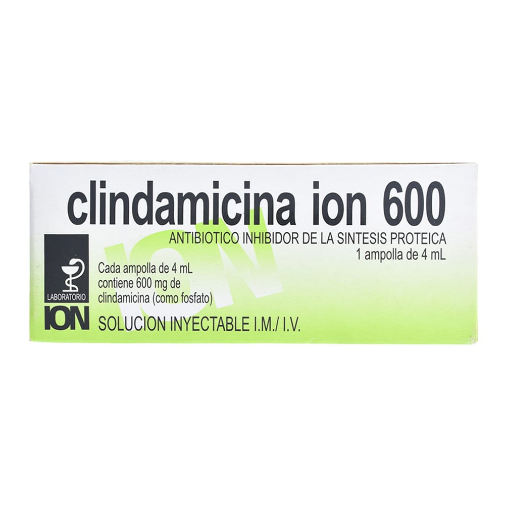 Clindamicina ION 600 mg Inyectable 1 Ampolla