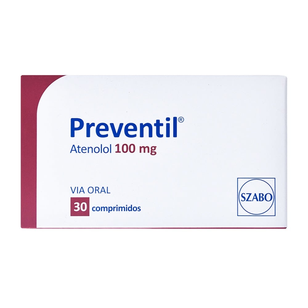 Preventil 100 mg 30 Comprimidos