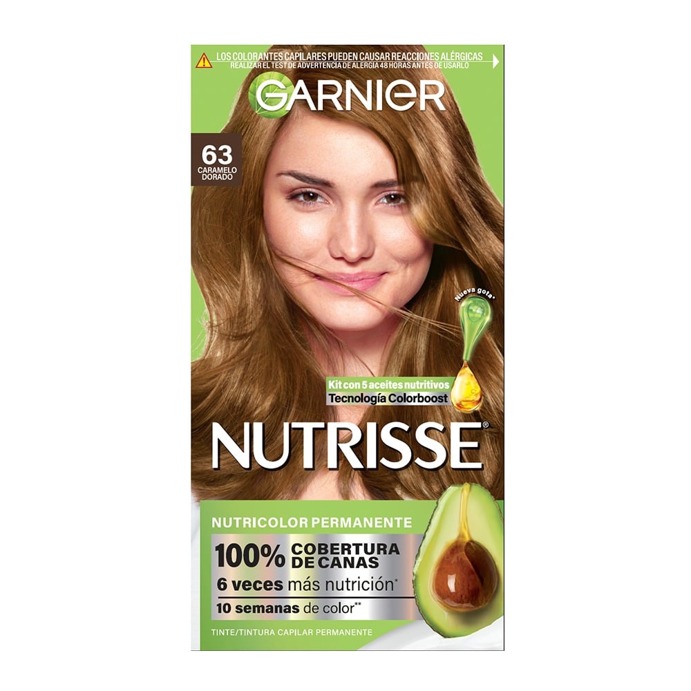 Tinta Garnier Nutrisse N°63 Caramelo Dorado