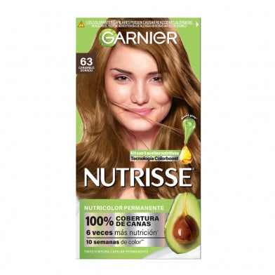 Tinta Garnier Nutrisse N°63 Caramelo Dorado