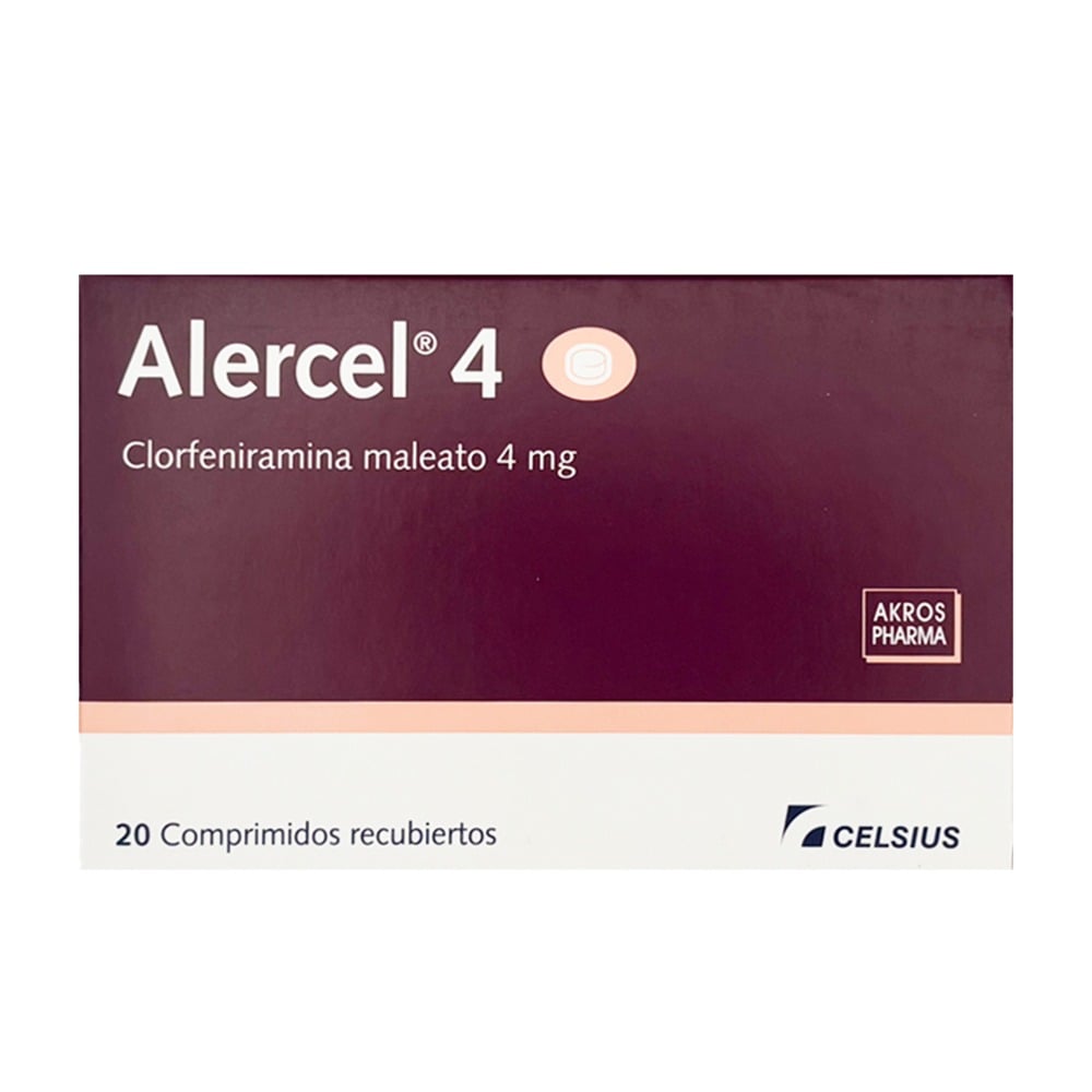 Alercel 4 mg 20 Comprimidos Recubiertos
