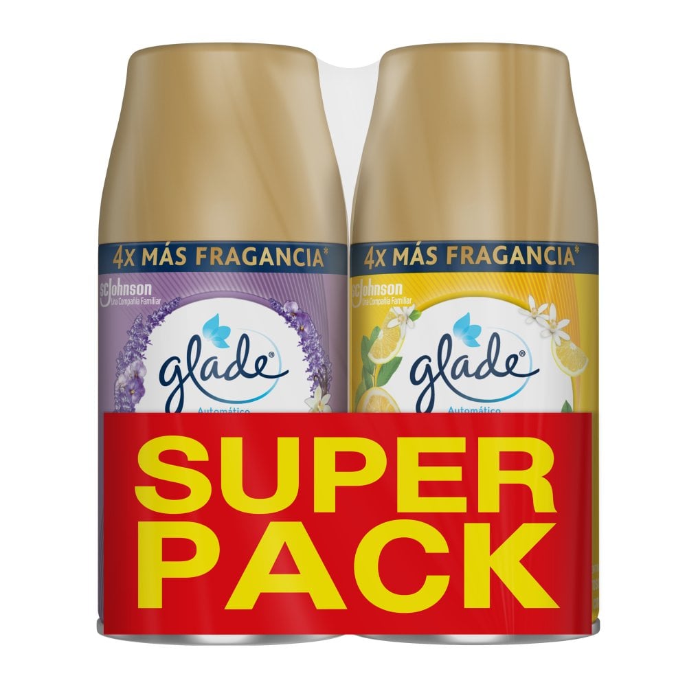 Recarga Aromatizante de Ambiente Automático Glade Lavanda + Limón 175 g 2 Unidades