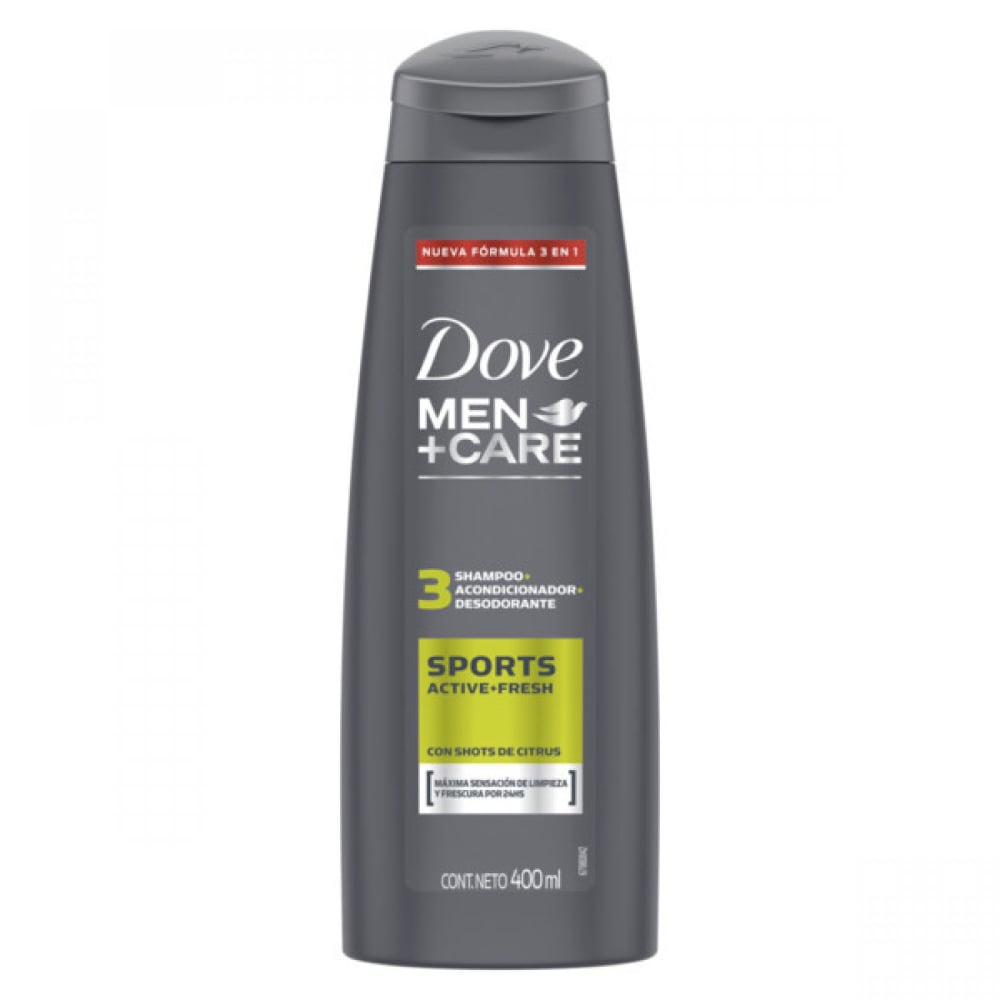 SHAMPOO DOVE SPORT ACTIVE + FRESH 3EN1 400ML