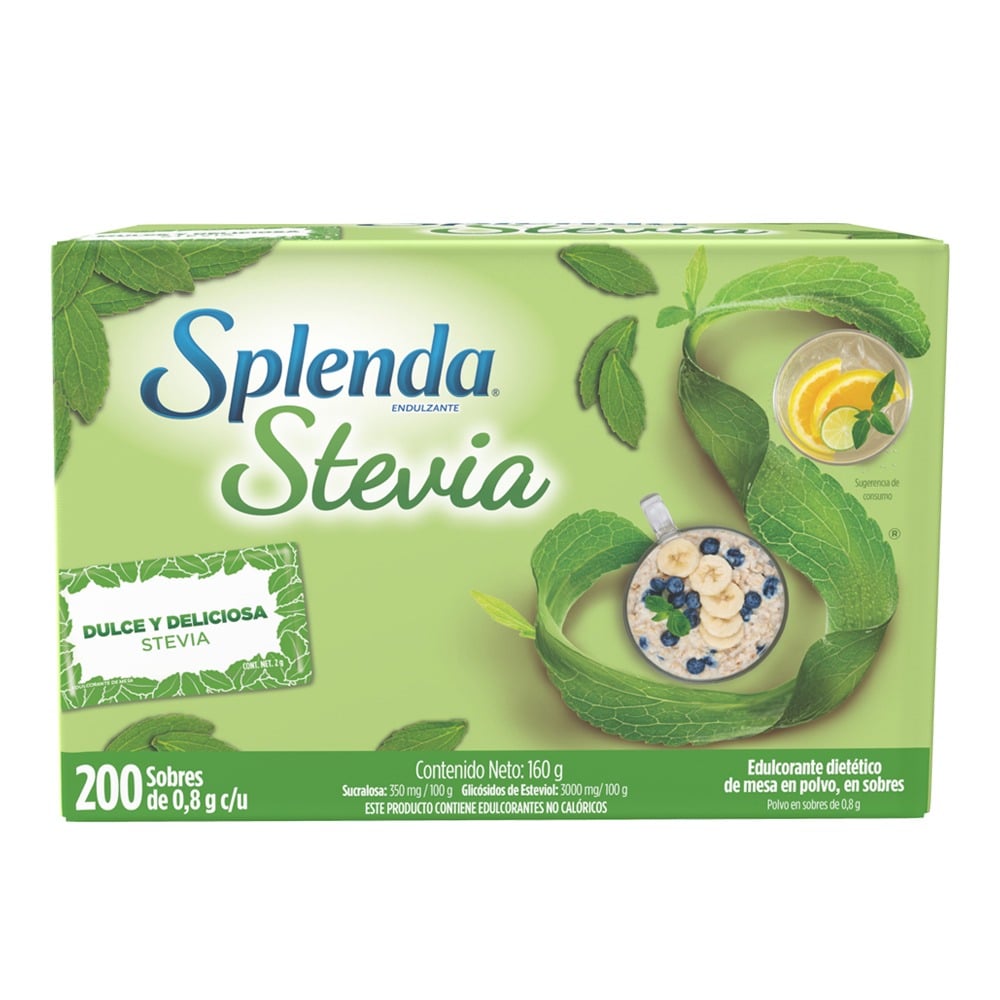 Edulcorante Splenda Stevia 200 Sobres