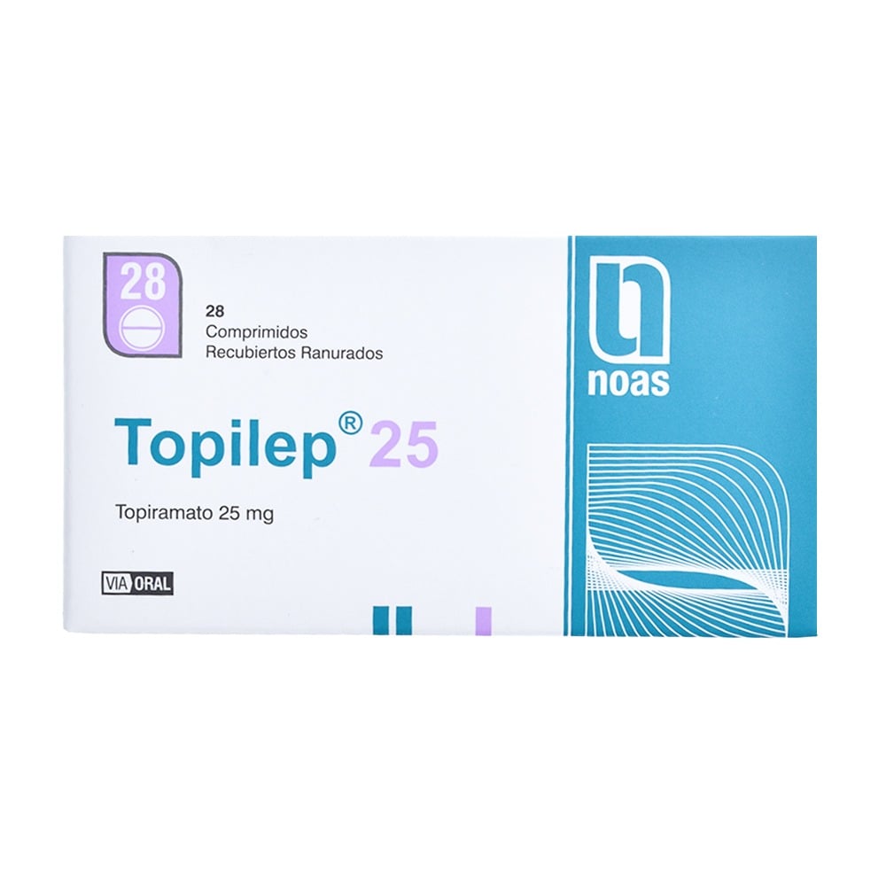 Topilep 25 mg 28 Comprimidos Recubiertos Ranurados