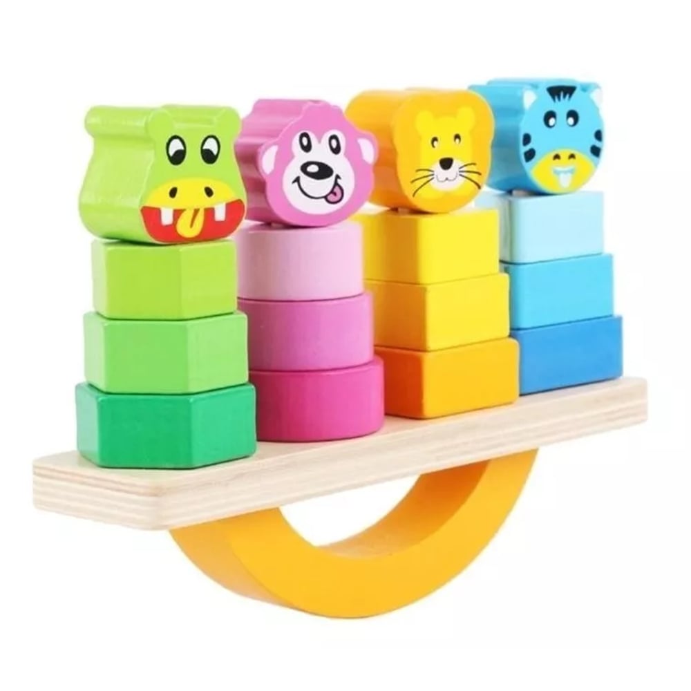 Juguete Akas Balanza de Madera con Animales para Armar