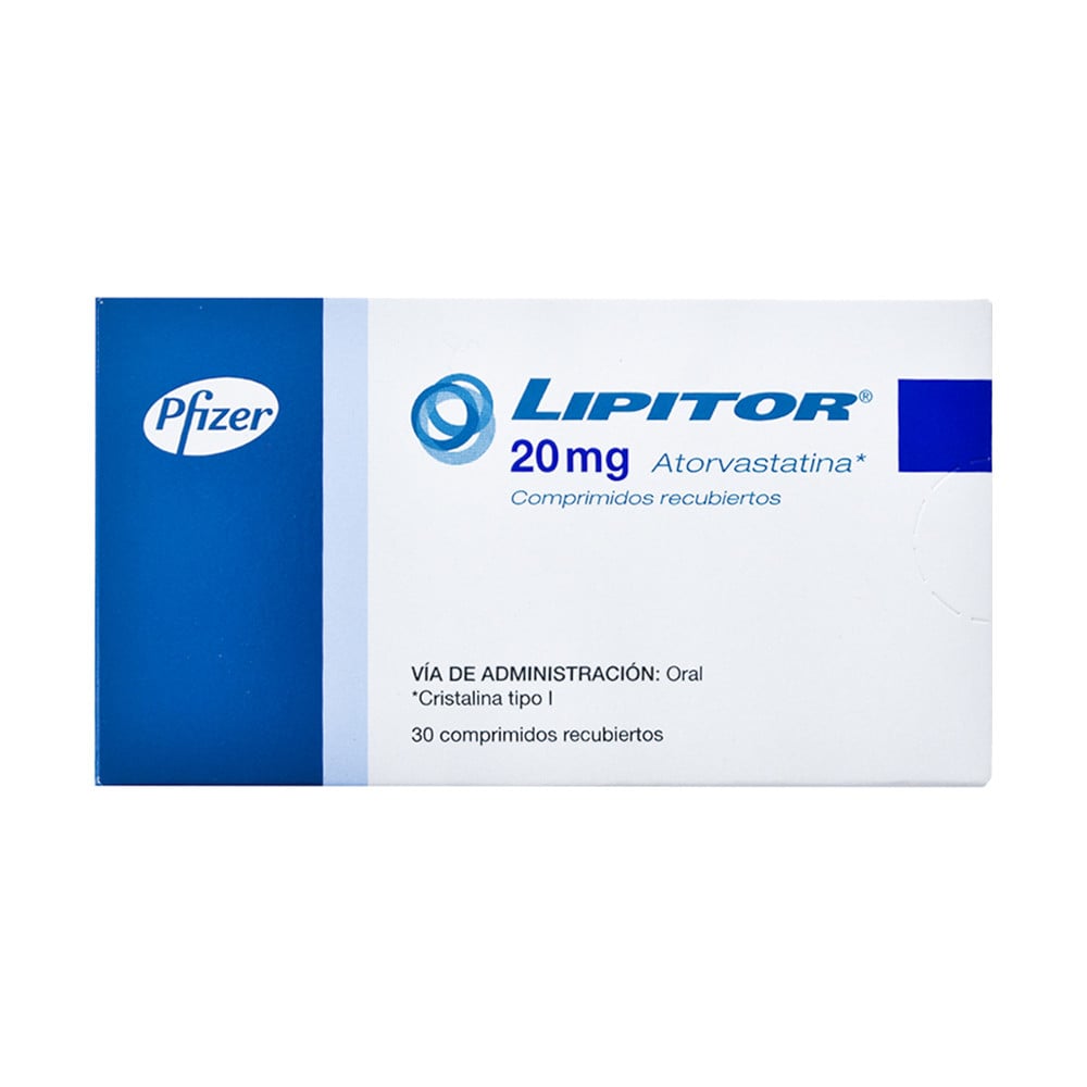 Lipitor 20 mg 30 Comprimidos Recubiertos