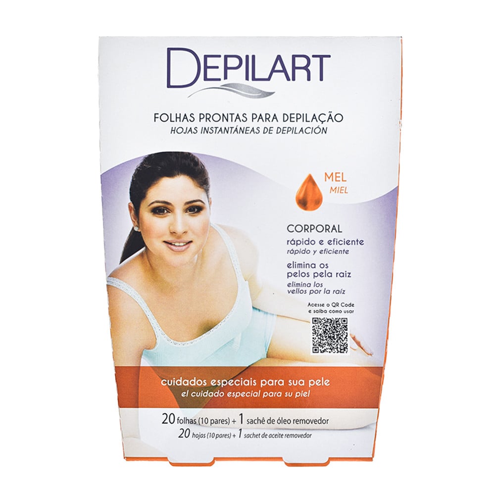 Bandas Depilatorias Depilart Corporales Miel 20 Unidades