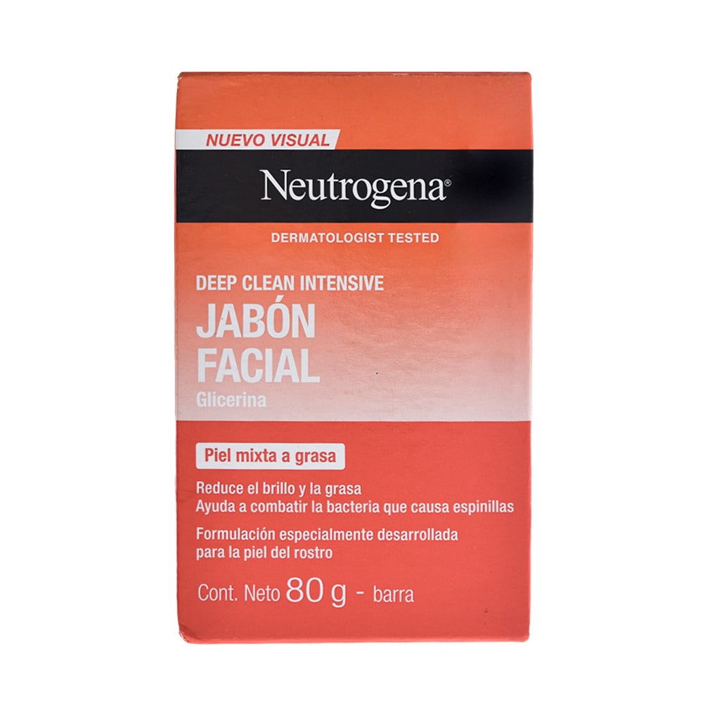 Jabón en Barra de Limpieza Facial Neutrógena Deep Clean 80 g