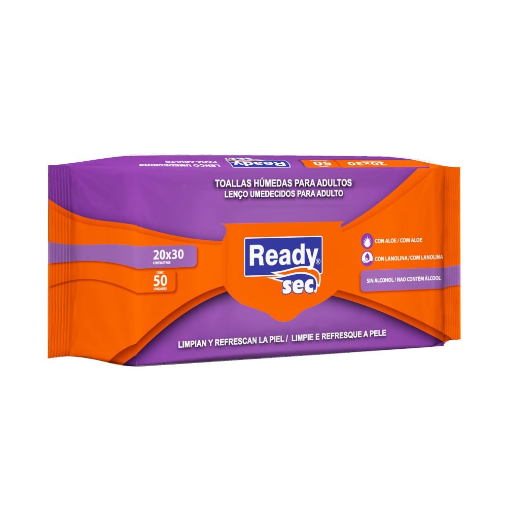 TOALLAS HUMEDAS READYSEC 50 UNIDADES
