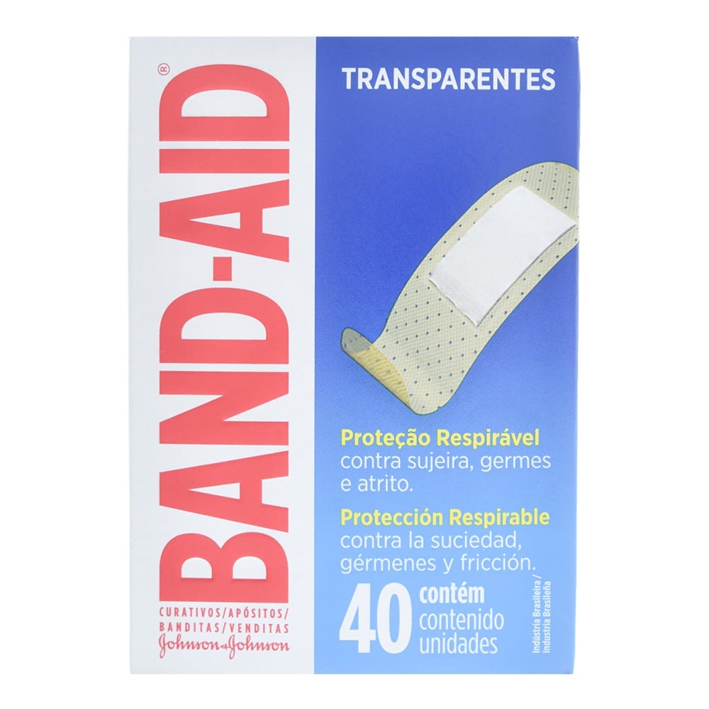 CURITAS BAND AID TRANSPARENTE 40X30 UNIDADES